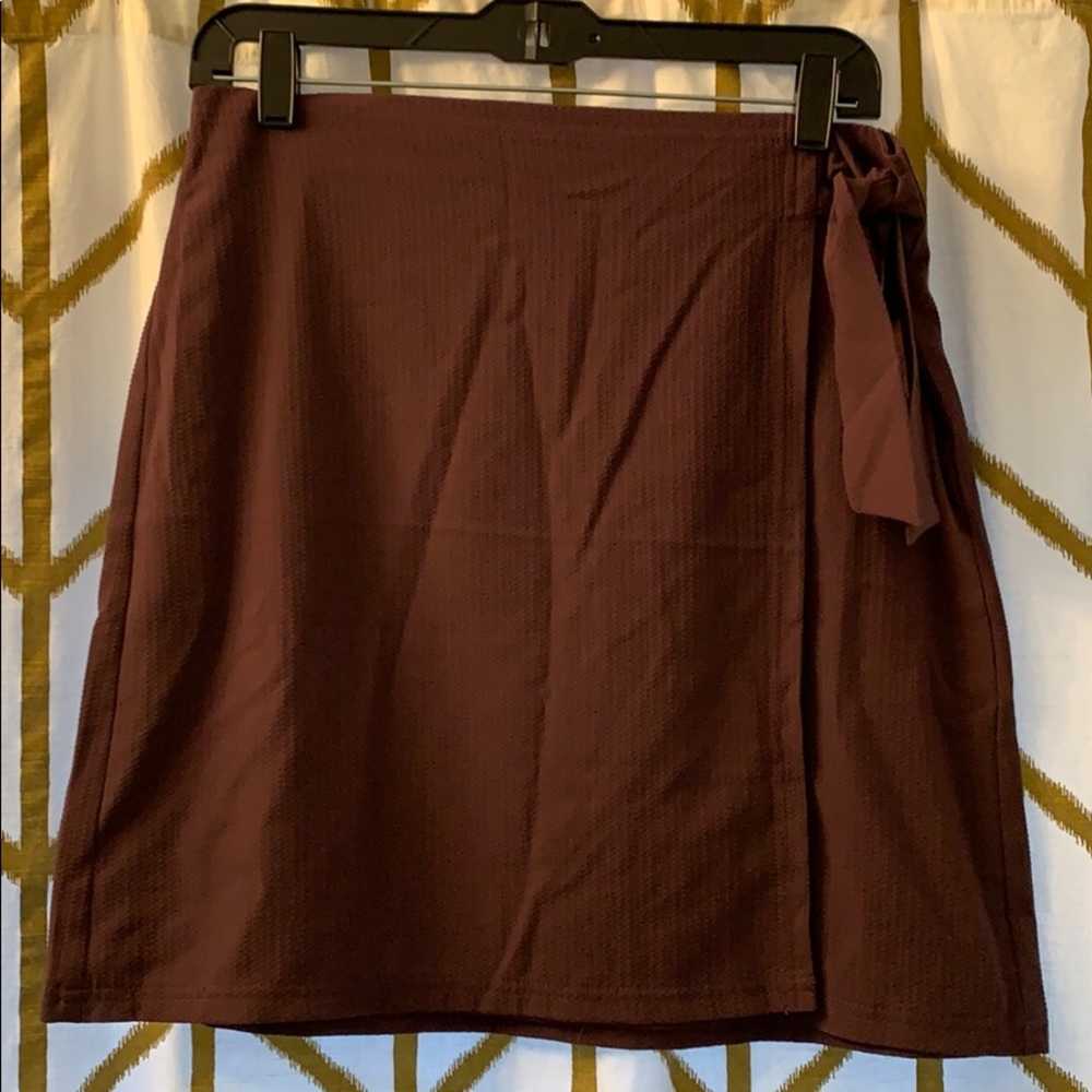 Purple Loft Wrap Skirt with tie detail